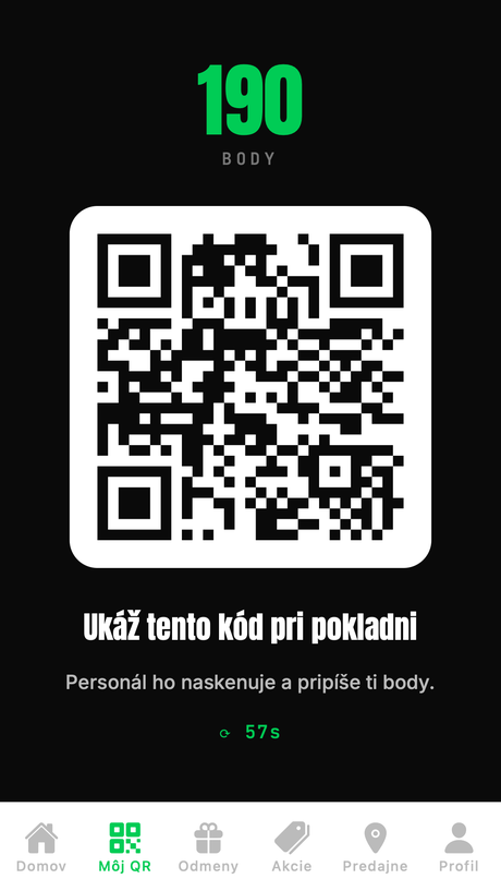QR-kód a kasszánál